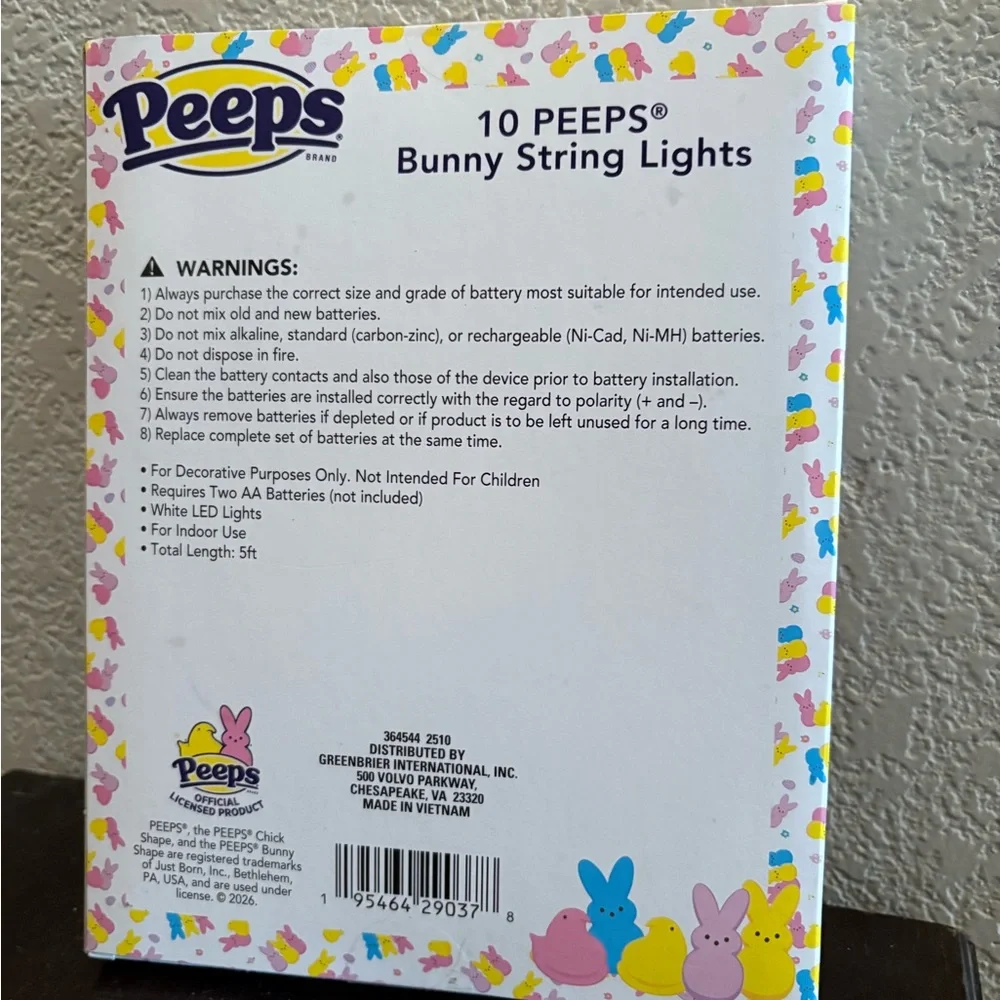 Peeps Bunny String Lights